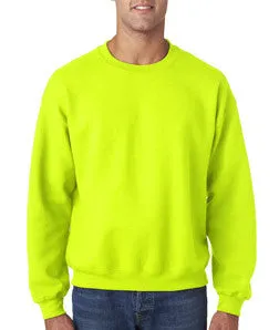 18000 Gildan Adult Heavy BlendCrew Neck Sweatshirt Safety Green