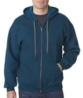 18700 Gildan Adult Heavy BlendVintage Classic Full-Zip Hooded Sweatshirt Midnight
