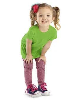 3316 Rabbit Skins Rabbit Skins Toddler Girls' Fine Cotton Jersey Longer Length T-Shirt Apple
