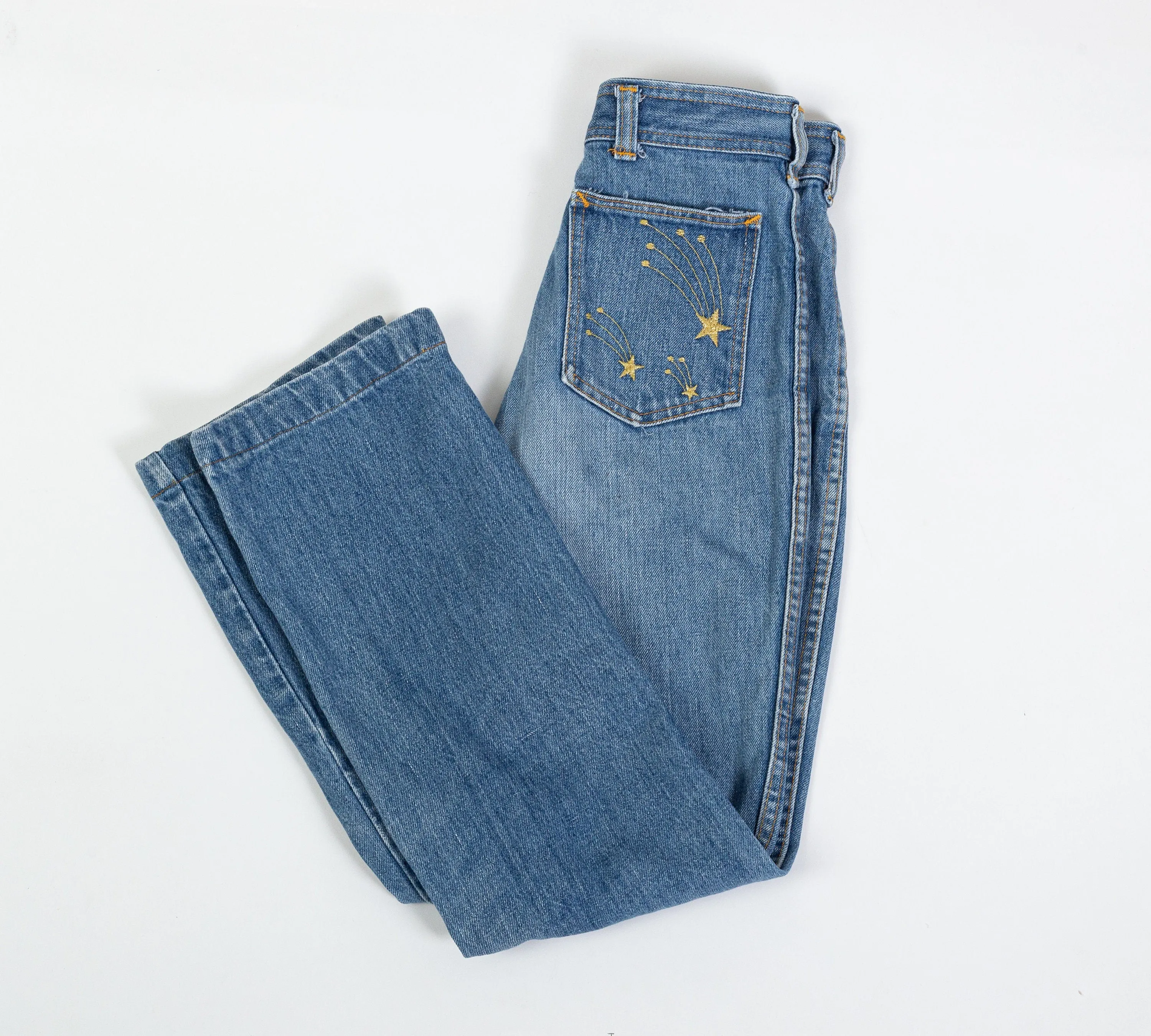 70s 80s Shooting Star Jeans - Extra Small, 24.5"