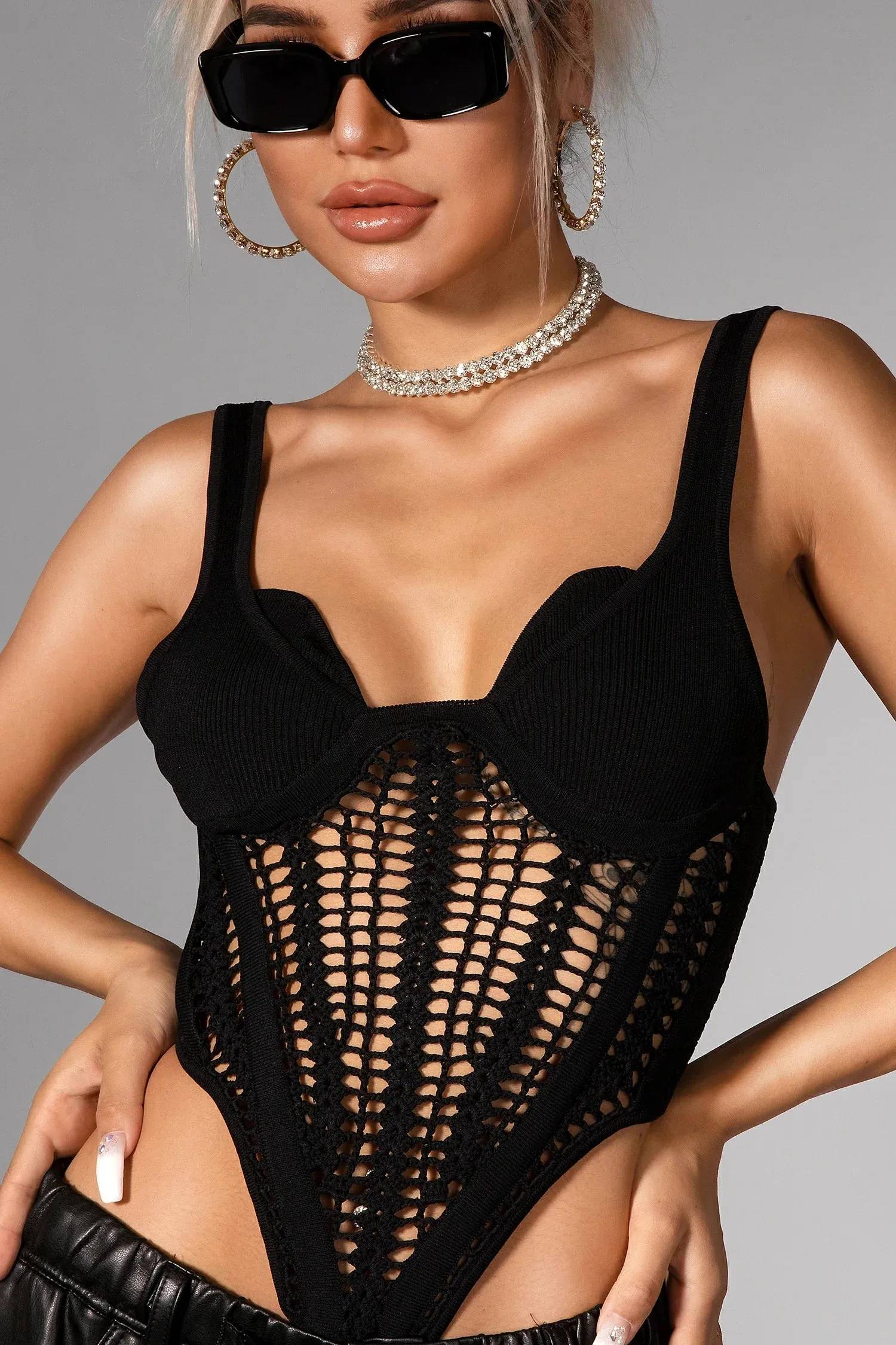 Adalae Cutout Knit Top