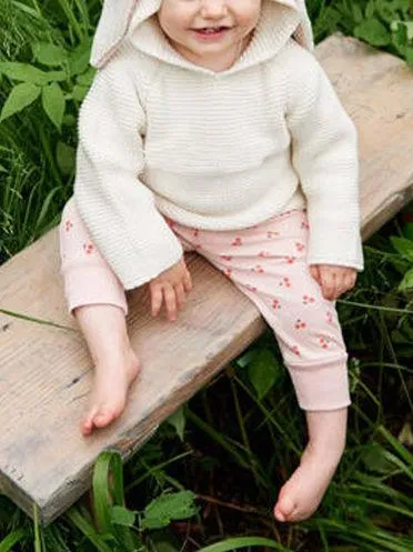 Adorable Rabbit Ear Pattern Hooded Crochet Pullover Thanksgiving Knitwear Clothes for Winter