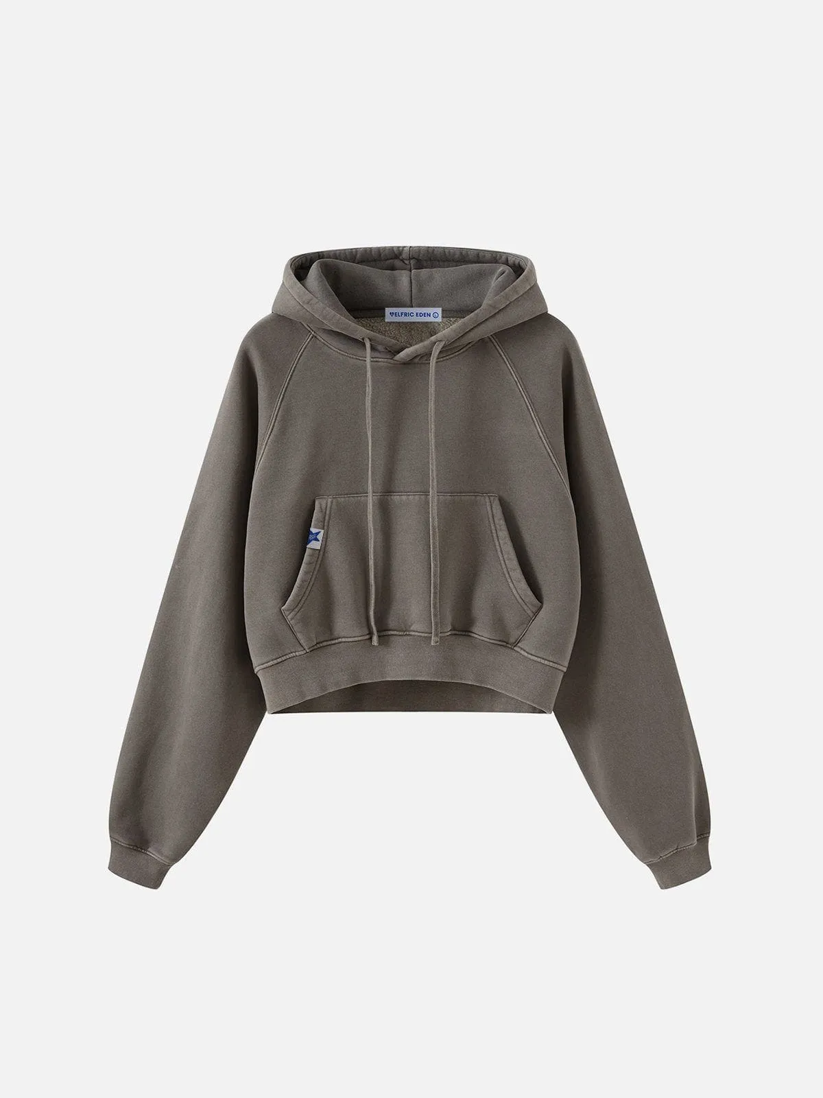 Aelfric Eden Cropped Raglan Sleeve Washed Hoodie