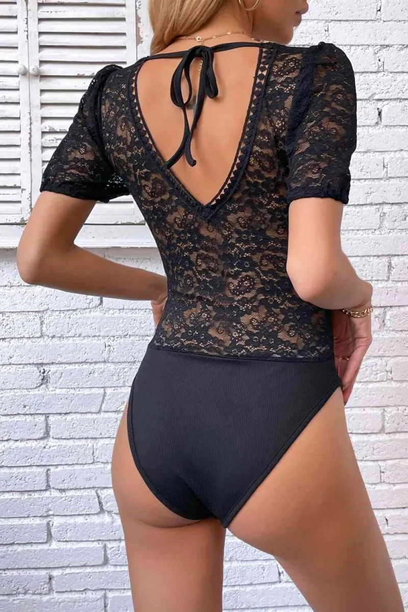 After Hours Black Lace Bodysuit