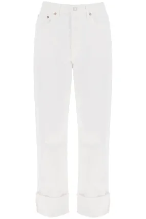 AGOLDE ca

straight jeans with low crotch fran