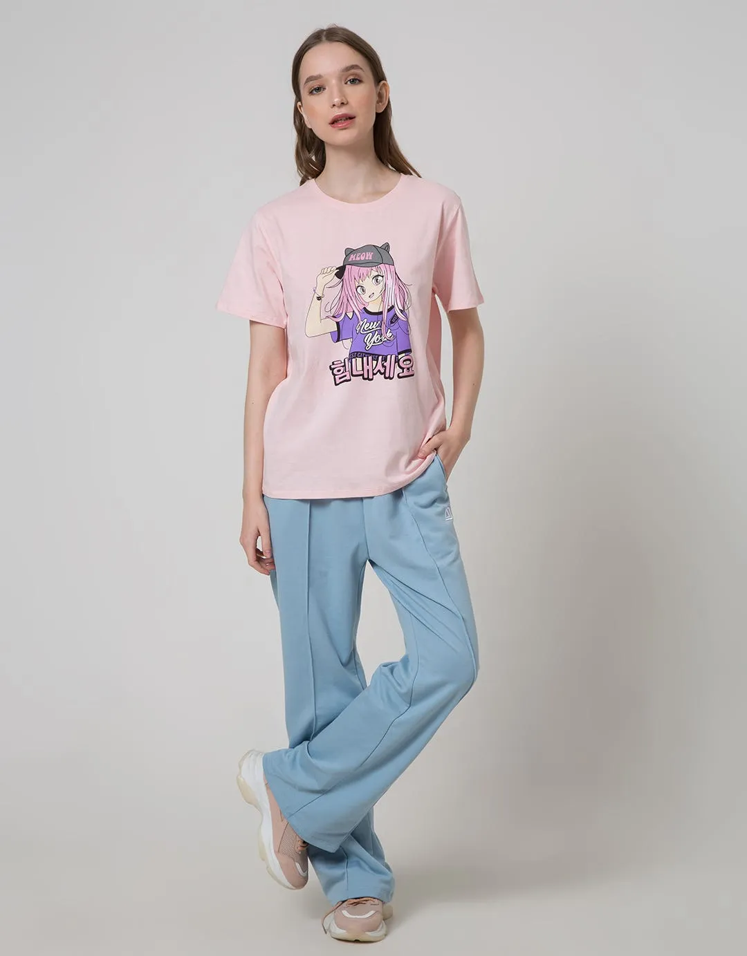 American Jeans Celana U01 Wide Leg Cut N Sew Wanita