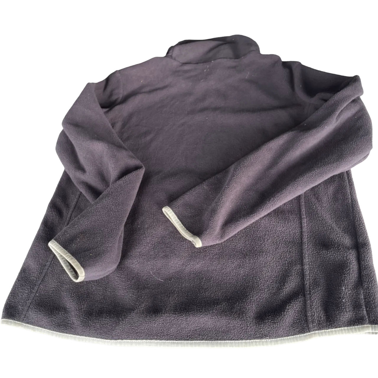 &nbsp; Vintage light fleece Woman M/L Curling Wool Cardigan Preppy Varsity in grey M/L L 29 W 18