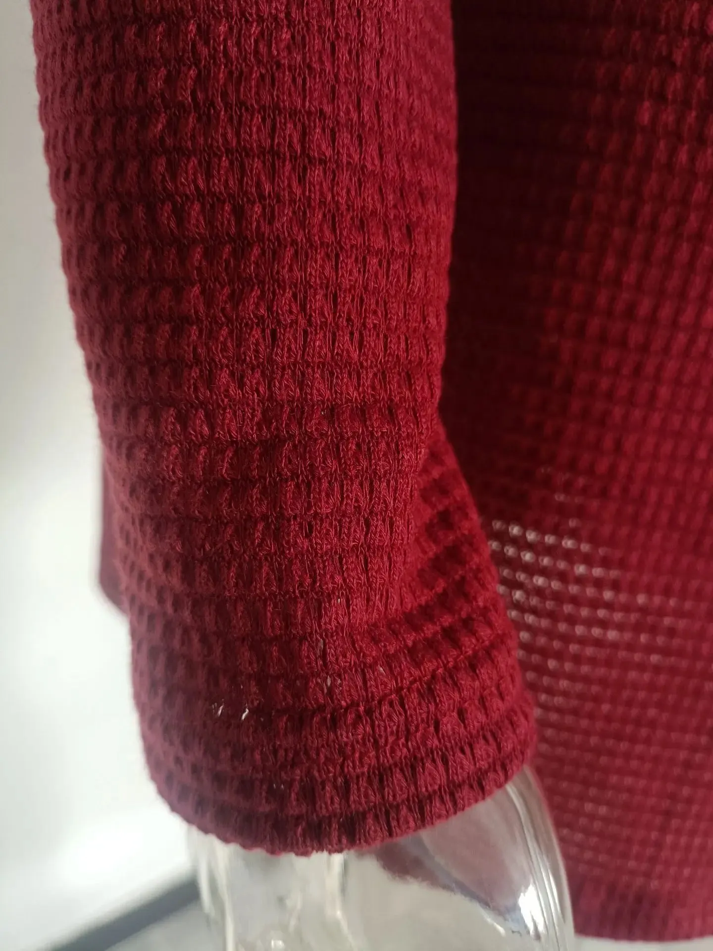 Asymmetric Hems Textured Knit Casual Top
