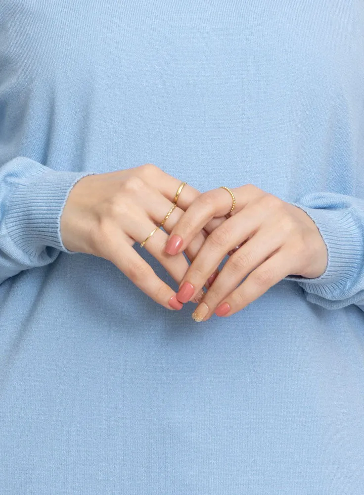 Baby Blue Round Knit Pullover