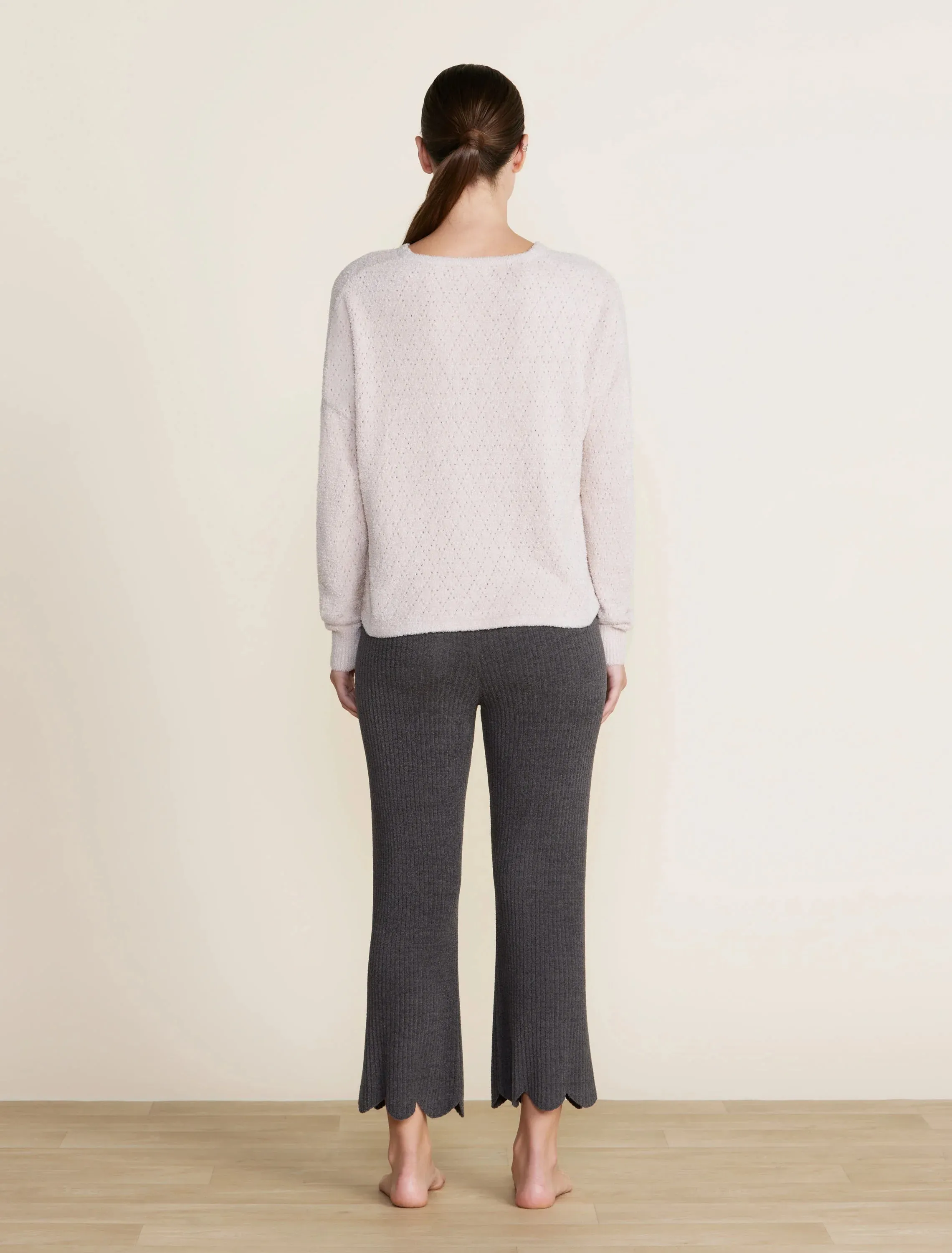 Barefoot Dreams CozyChic Lite® Diamond Pointelle Pullover
