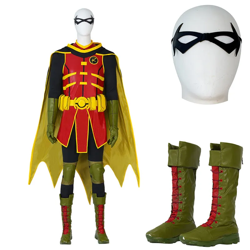 Batman and Superman: Battle of the Super Sons Cosplay Robin Damian Wayne Costume Suit