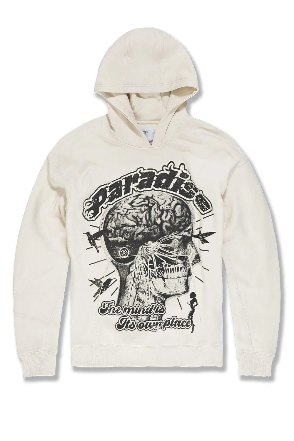 Big Men's Cranial Paradise Pullover Hoodie (Bone)