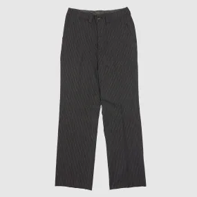 Black Sign 1930's Wide Cut Trousers Black Striped