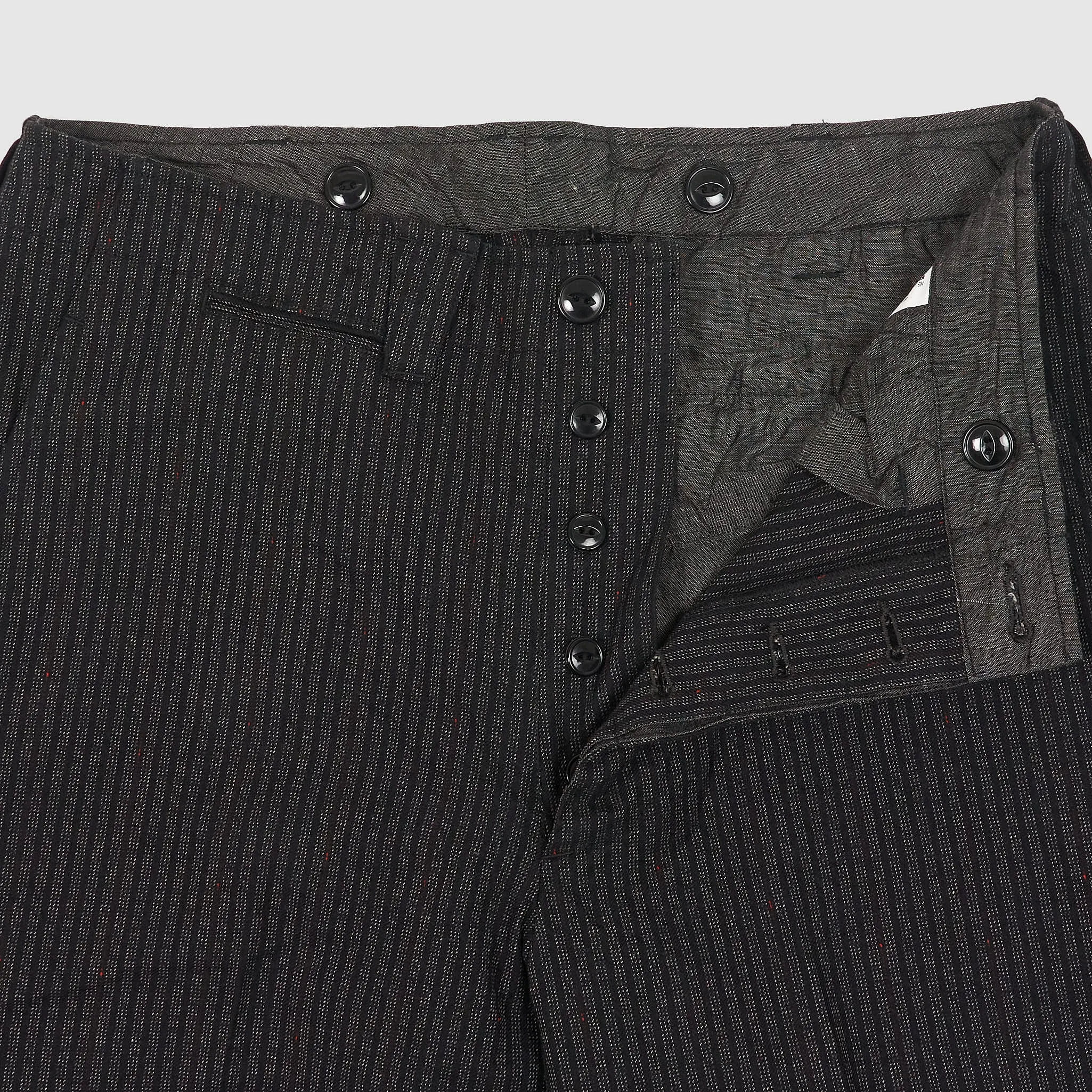 Black Sign 1930's Wide Cut Trousers Black Striped