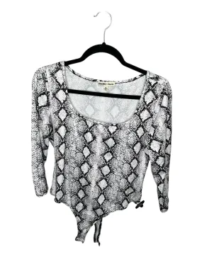Bodysuit By Clothes Mentor In Snakeskin Print, Size: Xl