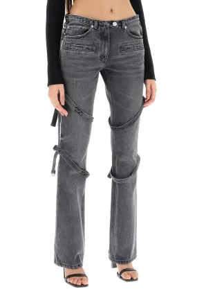 bootcut jeans with straps