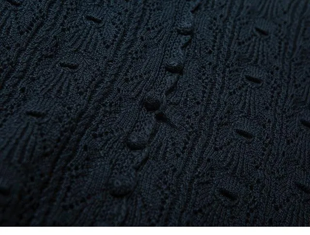 both sides can wear crochet knit top