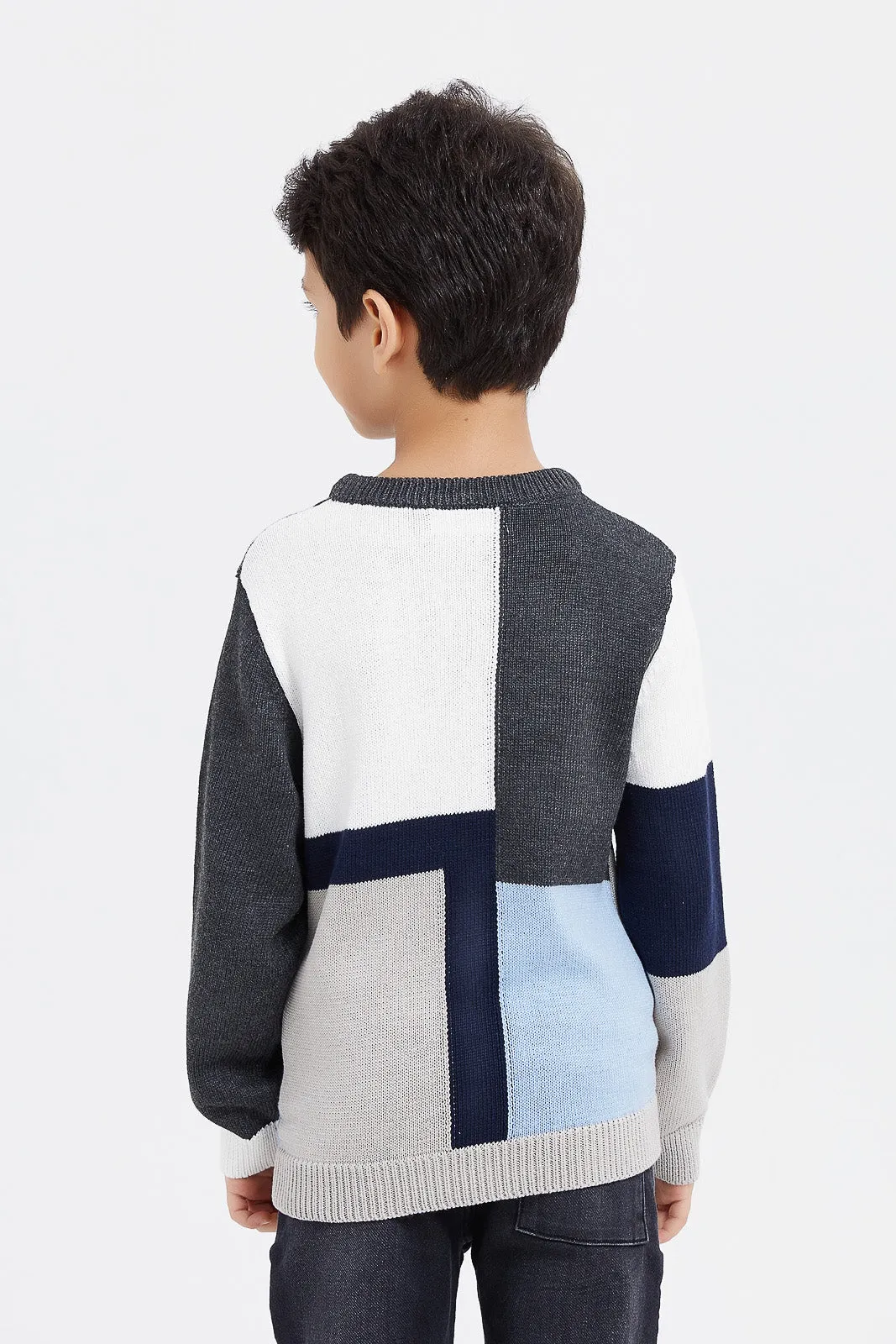 Boys Assorted Square Block Jumper