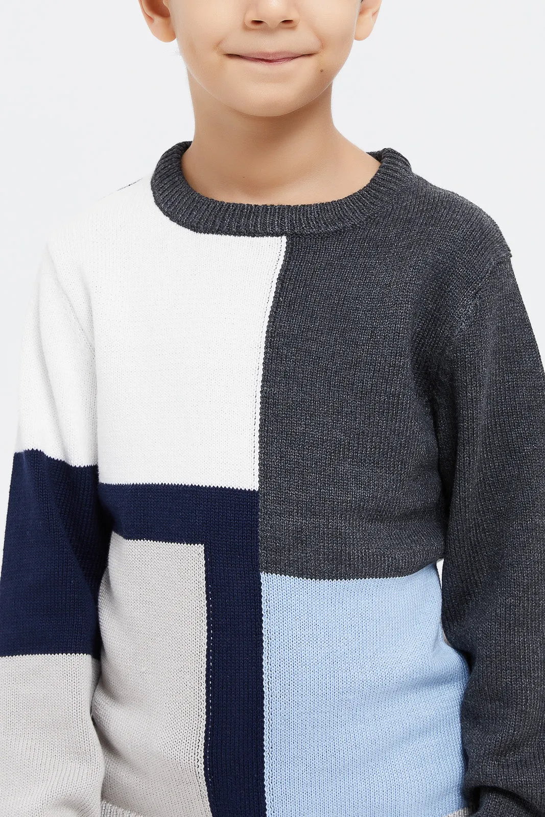 Boys Assorted Square Block Jumper