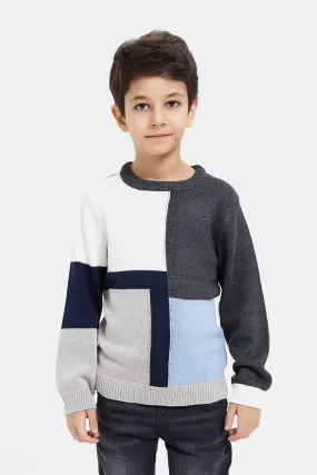 Boys Assorted Square Block Jumper