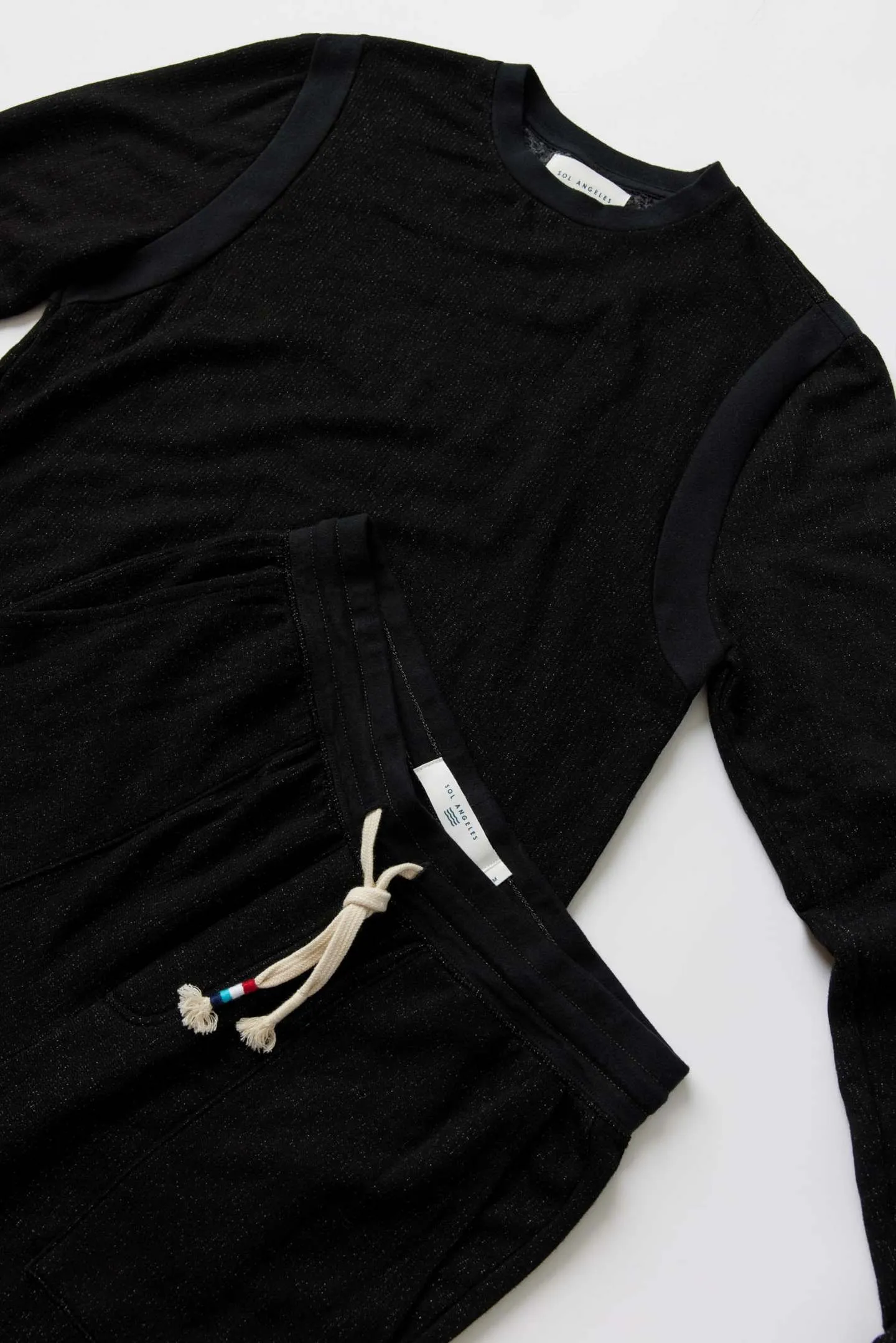 Brushed Boucle Rib Pullover - Black