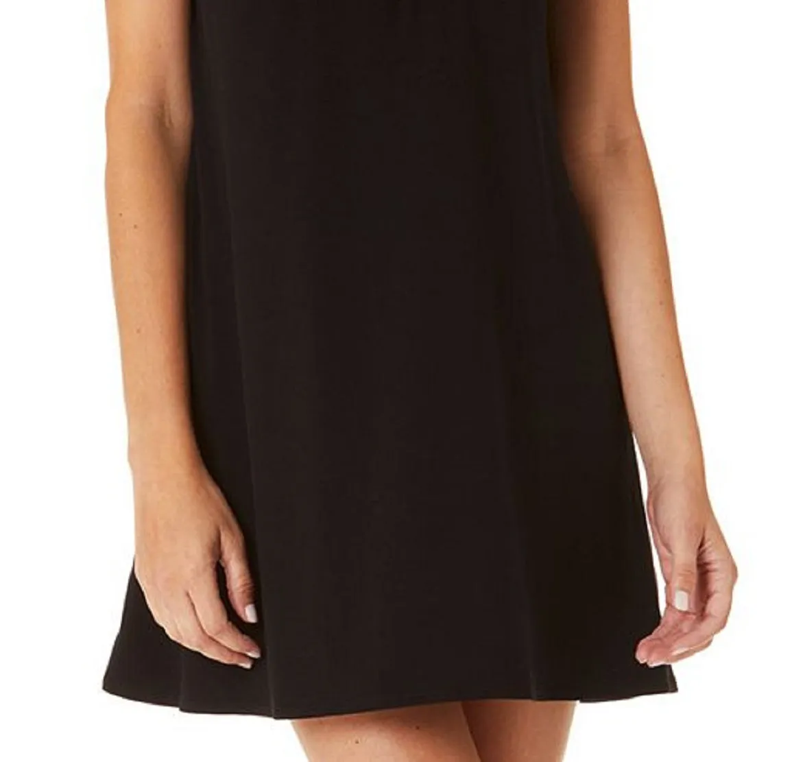 California Waves Junior's Strappy Swim Cover Up Dress Swimsuit Black