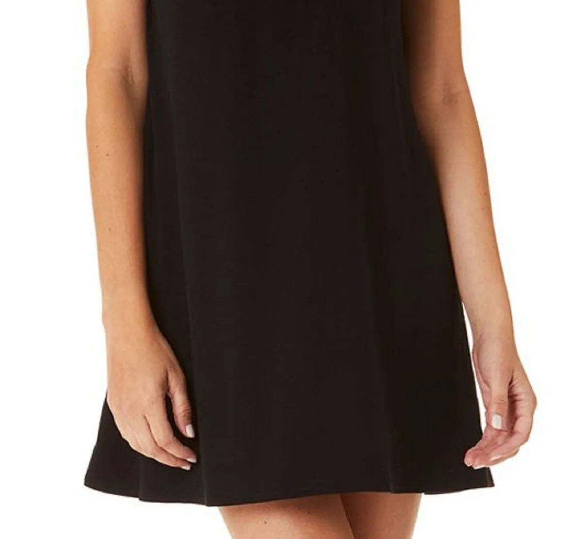 California Waves Junior's Strappy Swim Cover Up Dress Swimsuit Black
