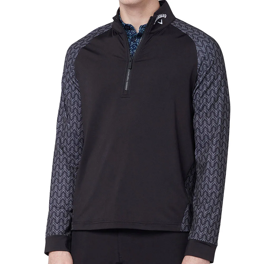 Callaway 1/4 Zip Odyssey Blocked Pullover - Caviar