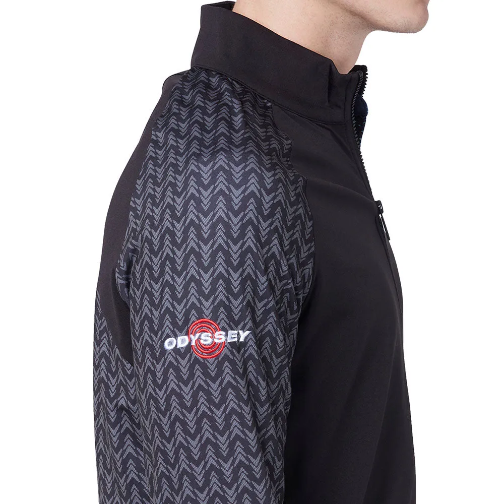 Callaway 1/4 Zip Odyssey Blocked Pullover - Caviar