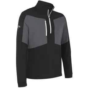 Callaway Aquapel 1/2 Zip Pullover Sweater - Caviar/Bright White