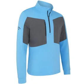 Callaway Aquapel 1/2 Zip Pullover Sweater - Malibu Blue/Caviar