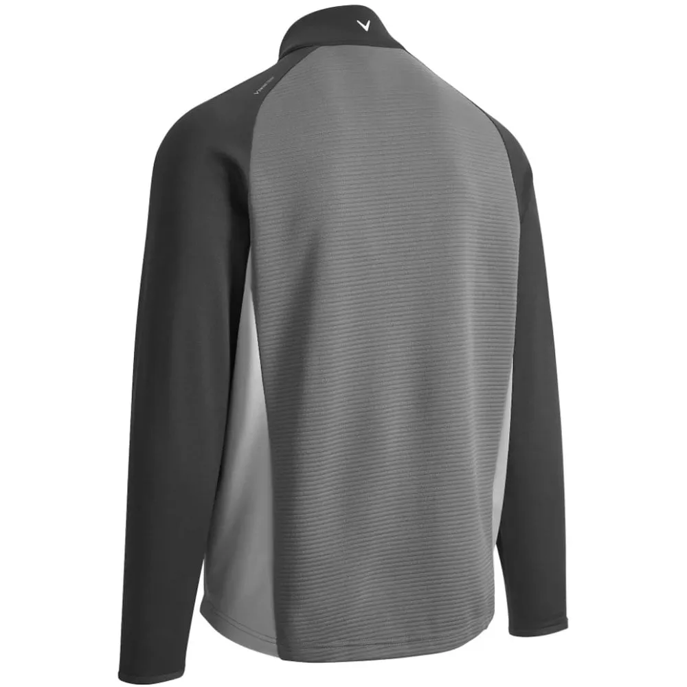 Callaway Blocked Ottoman Fleece 1/4 Zip Pullover - Quiet Shade