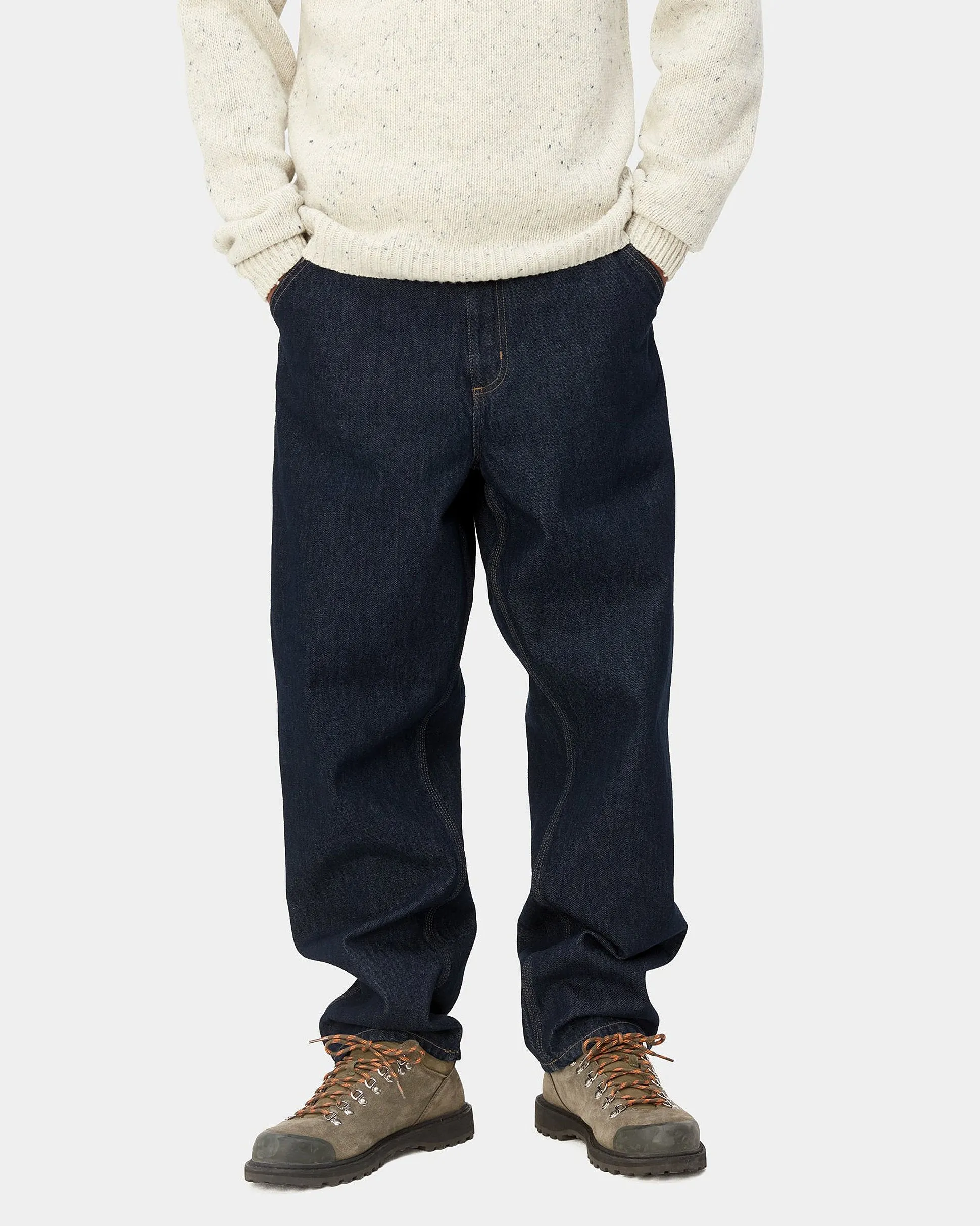 Carhartt WIP Single Knee Pant Relaxed Fit Mens Jeans - Blue Rinsed