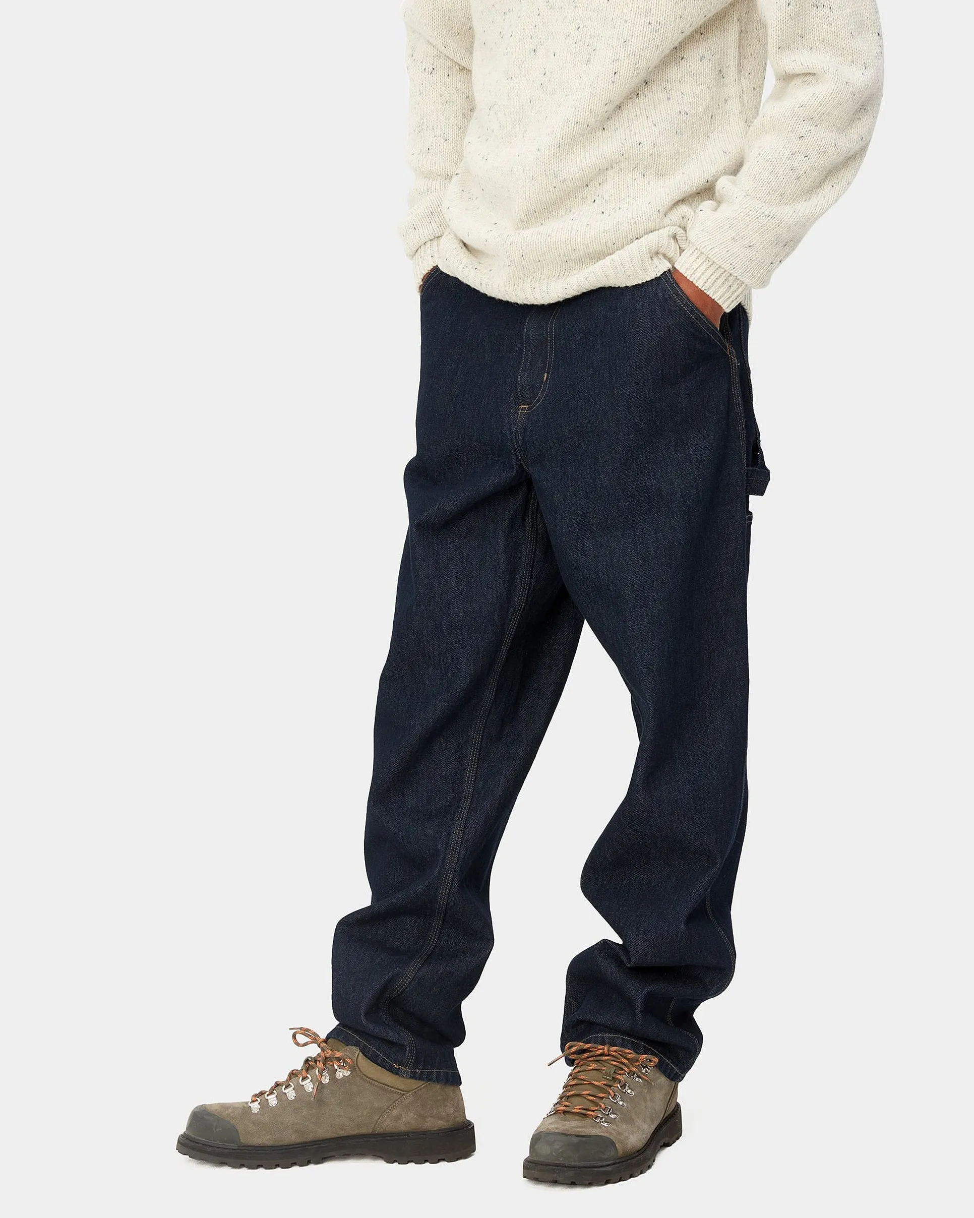 Carhartt WIP Single Knee Pant Relaxed Fit Mens Jeans - Blue Rinsed