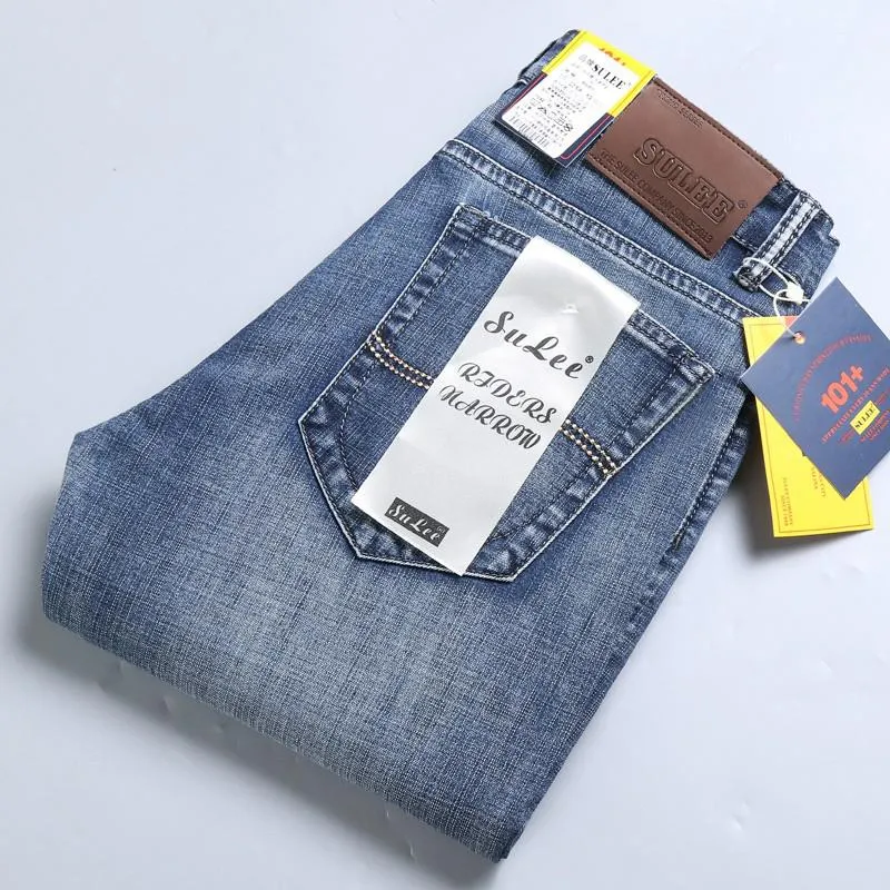 Casual Elastic Denim Pants