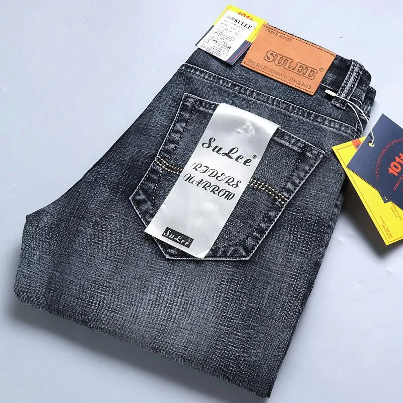 Casual Elastic Denim Pants
