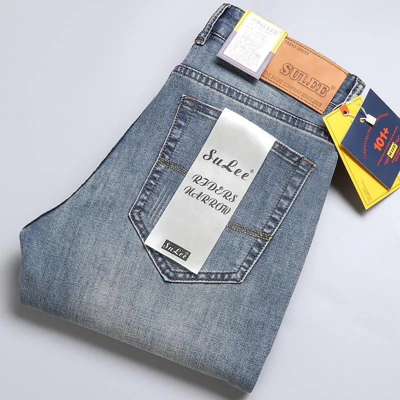Casual Elastic Denim Pants