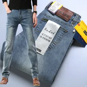 Casual Elastic Denim Pants