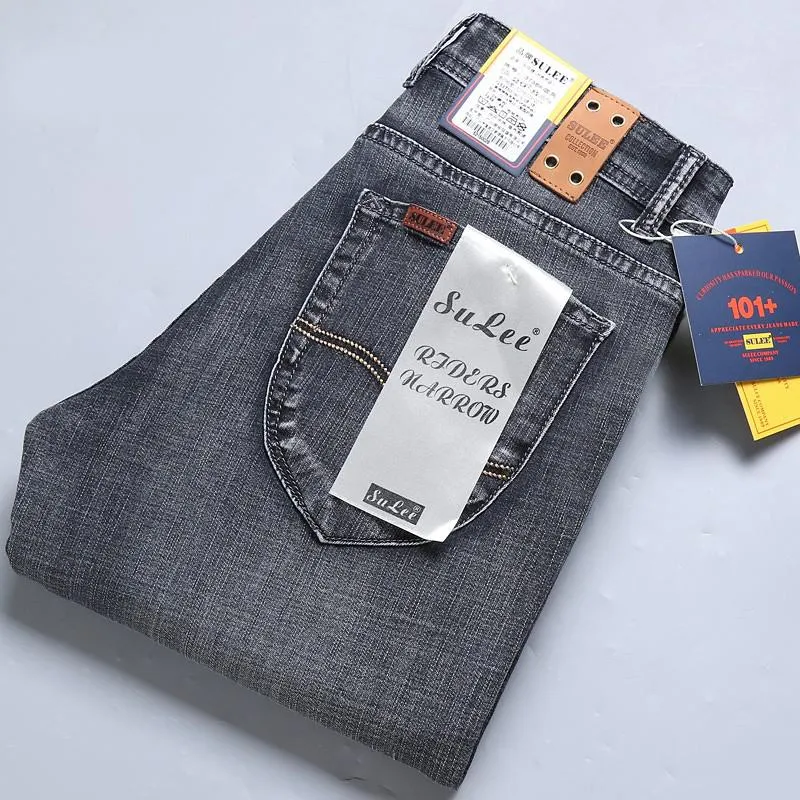 Casual Elastic Denim Pants