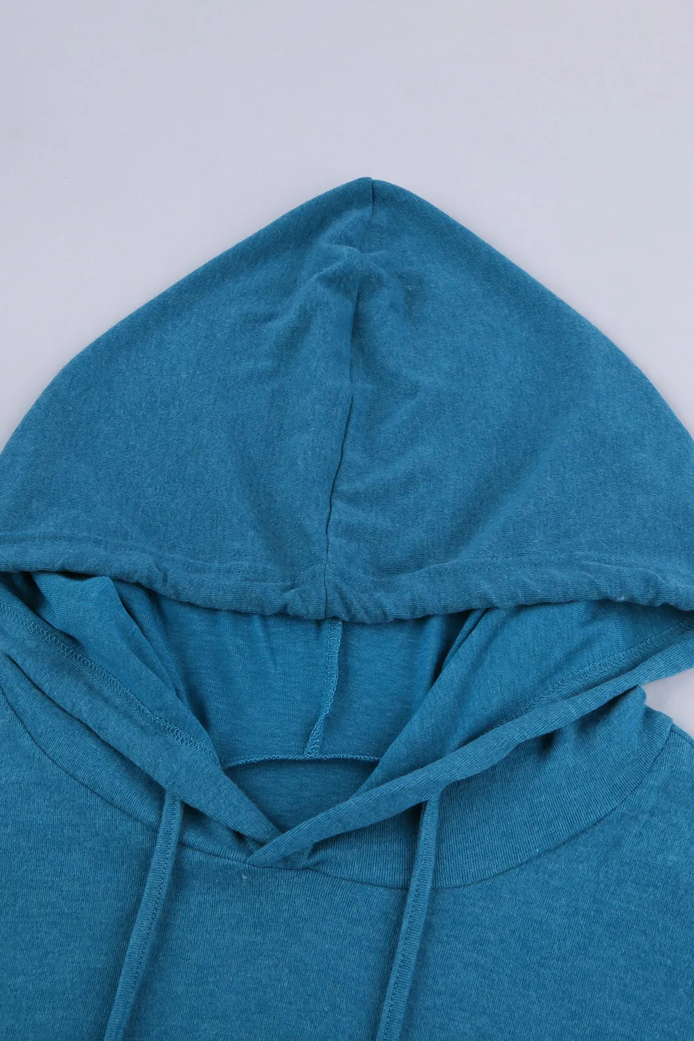 Color Block Plus Size Hoodie Long Sleeve Drawstring Pullover