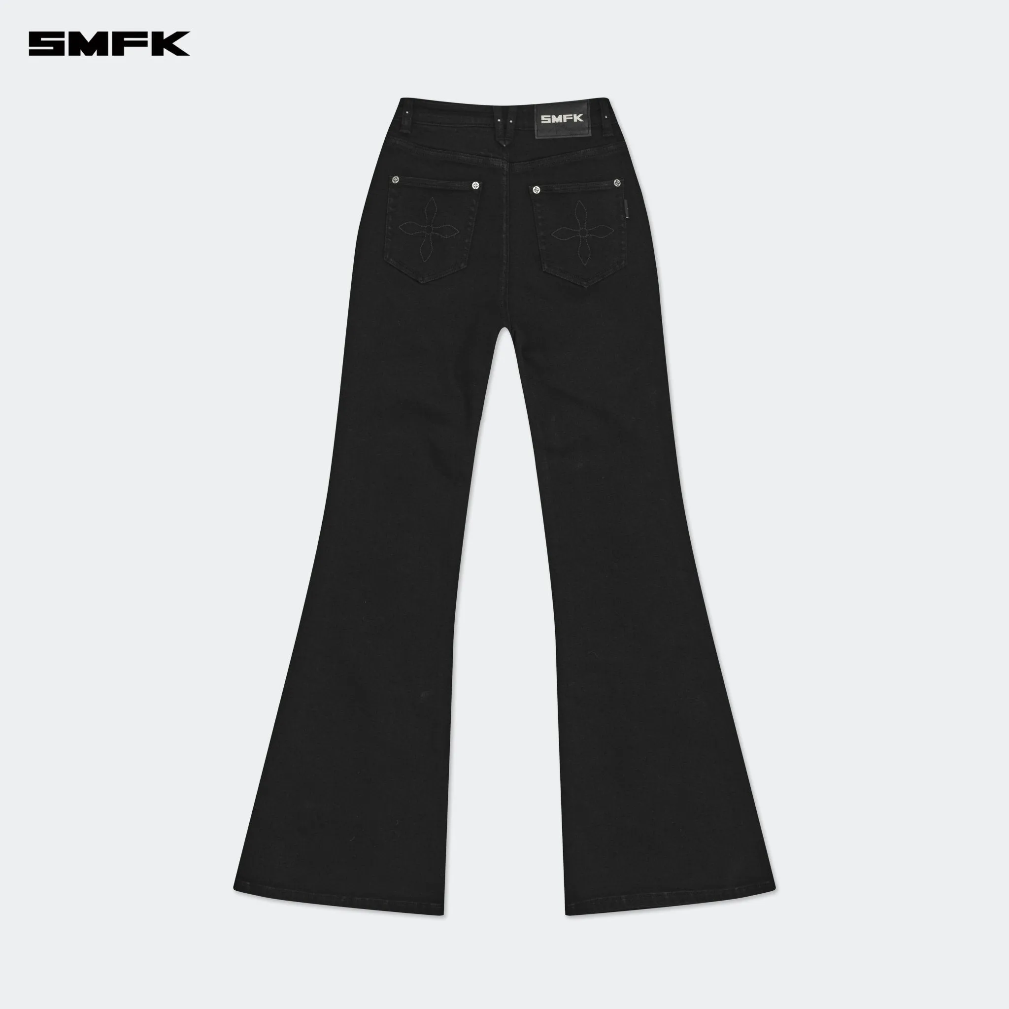 Compass Wild Classic Stretch Flare Jeans In Black
