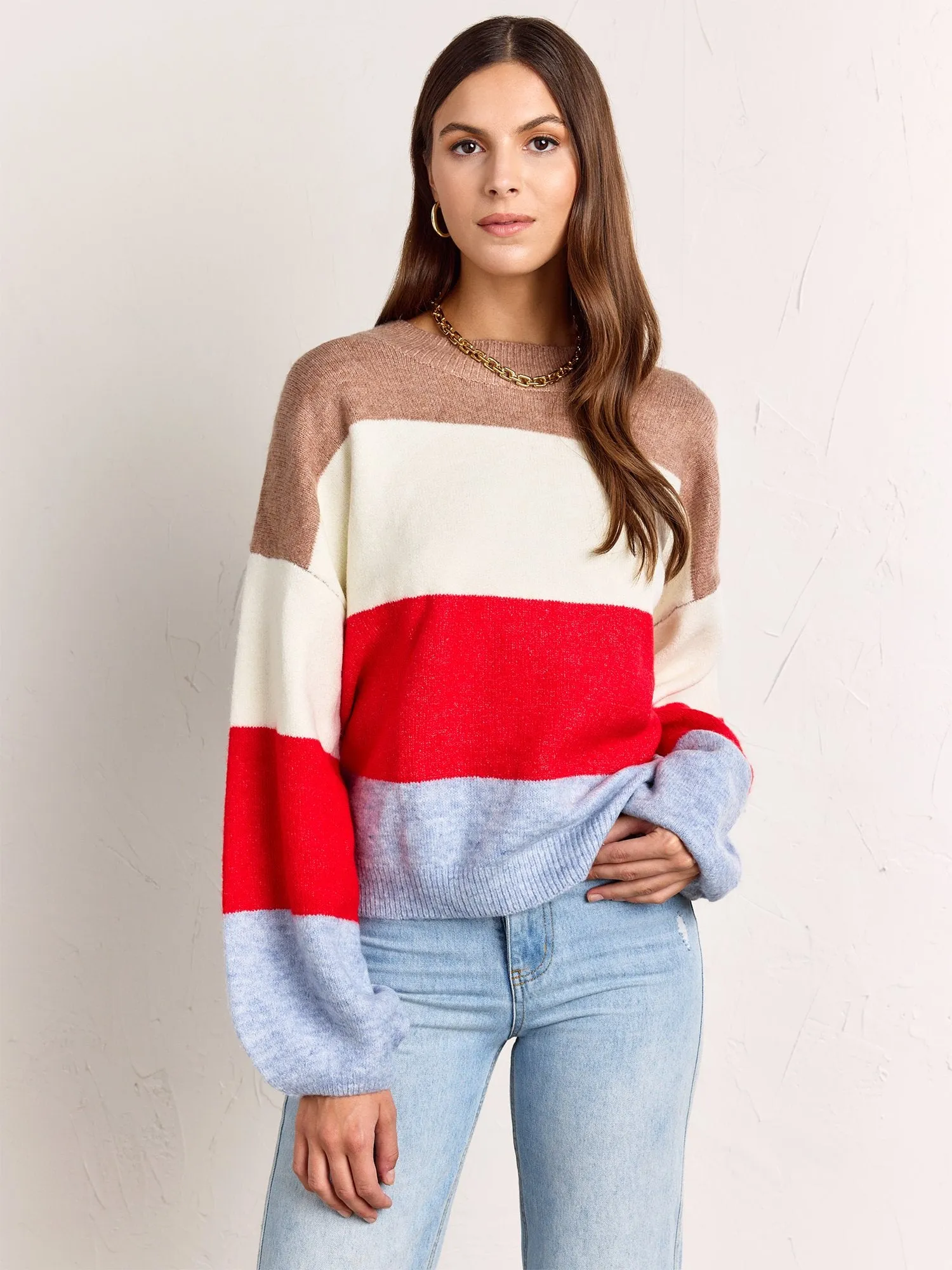 Crescent Long-Sleeve Bold Colorblock Pullover - Brands We Love