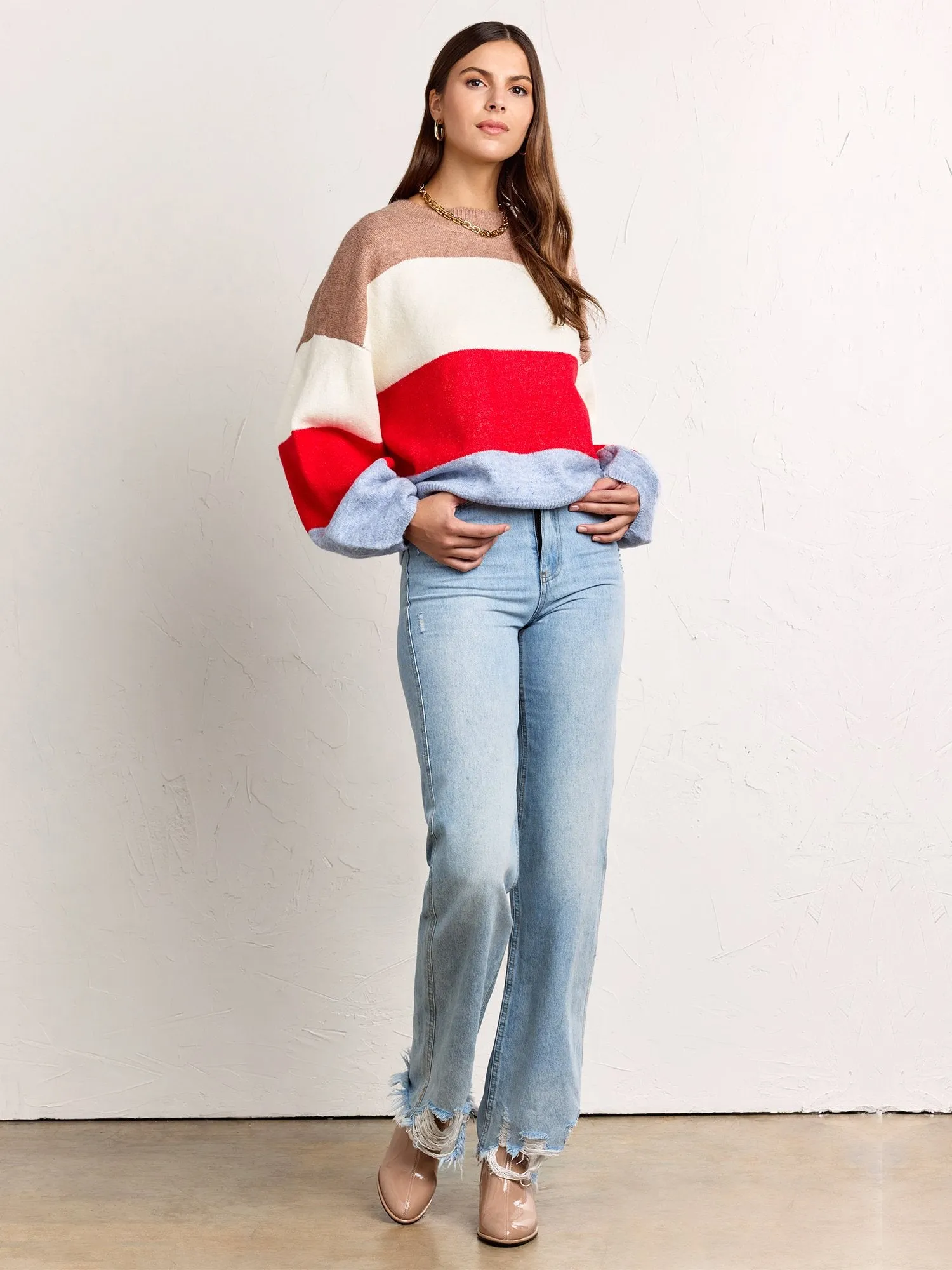 Crescent Long-Sleeve Bold Colorblock Pullover - Brands We Love