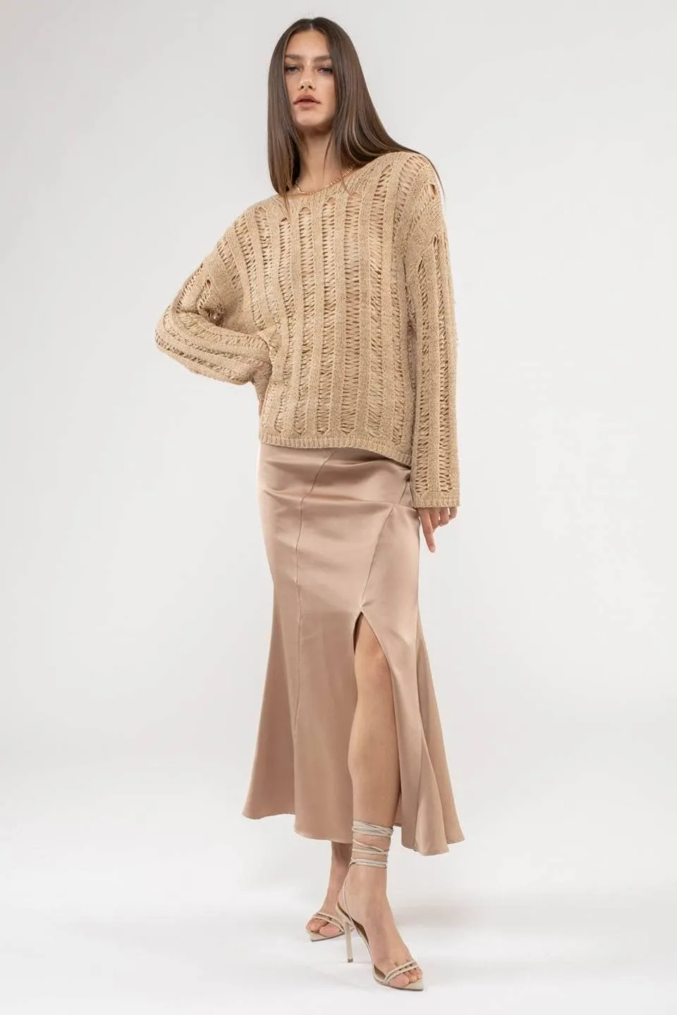 Crochet Knit Pullover