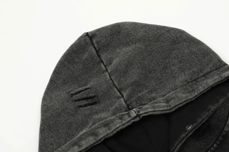 Destroyed Cotton Hoodie with Concept Patch