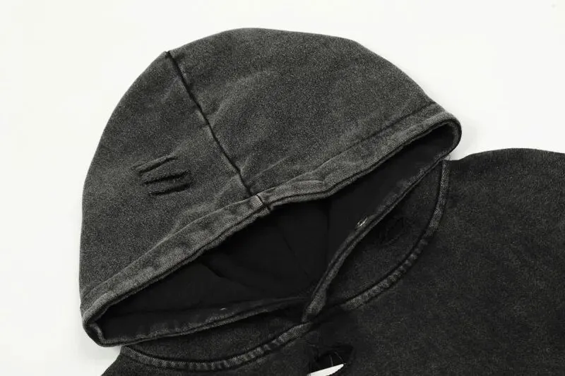 Destroyed Cotton Hoodie with Concept Patch