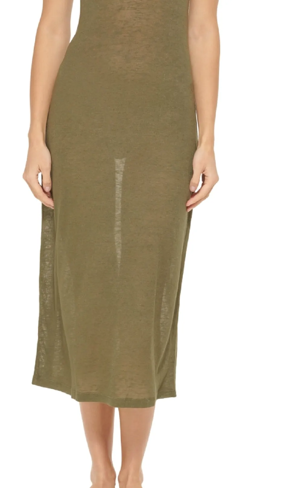 Dkny Women's Double Strap Dress Cover Up Swimsuit Green