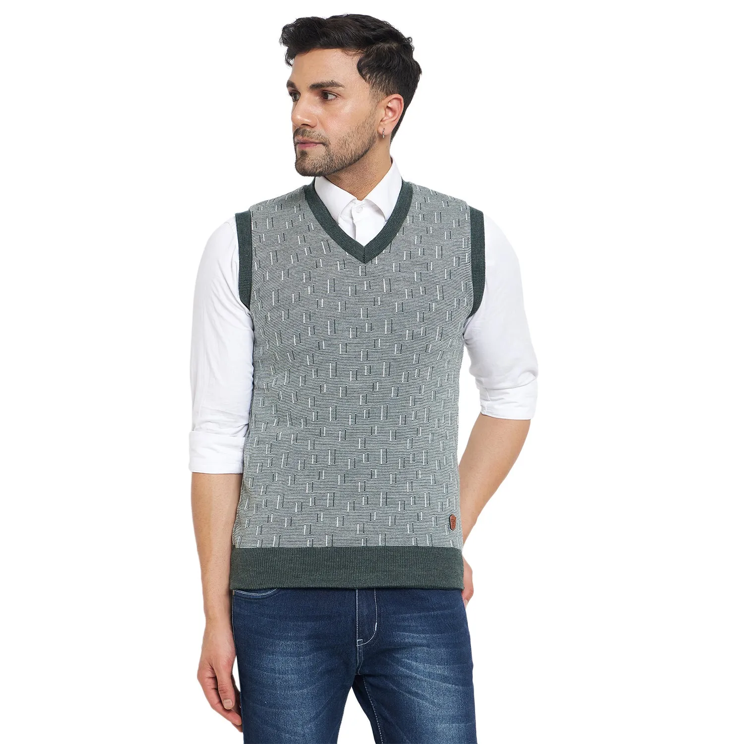 Duke Stardust Men Sleeveless V Neck Reversible Sweater (SDS2174)