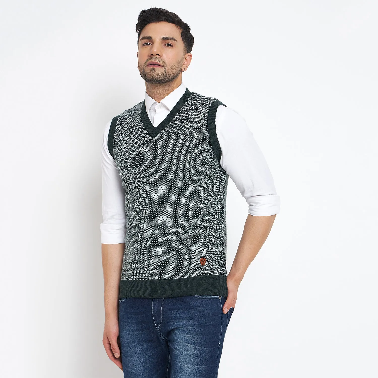 Duke Stardust Men Sleeveless V Neck Reversible Sweater (SDS2174)