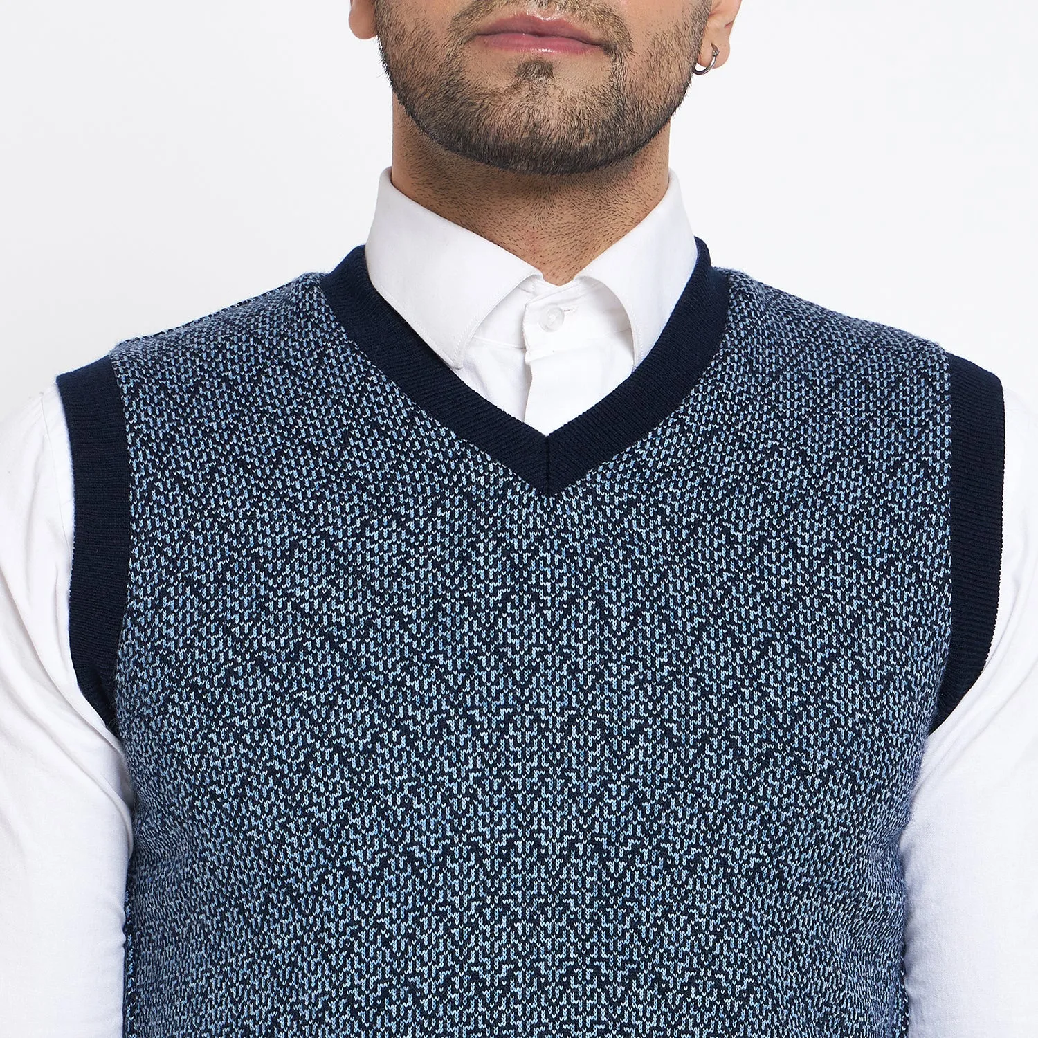 Duke Stardust Men Sleeveless V Neck Reversible Sweater (SDS2174)